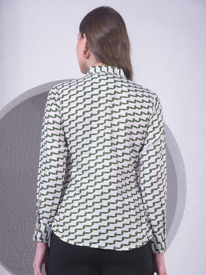 miss forever off white printed tunic