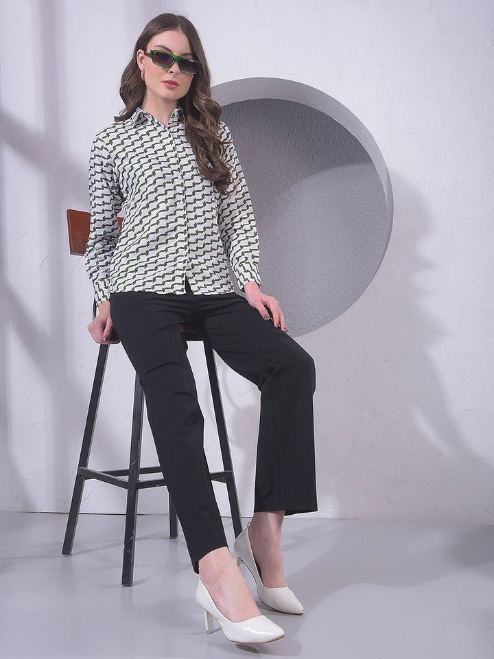 miss forever off white printed tunic