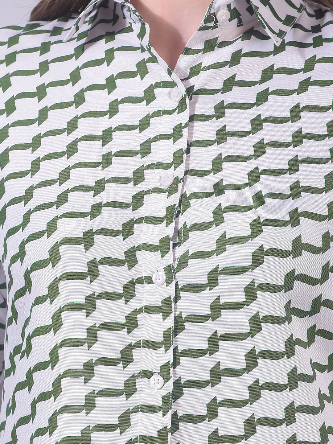 MISS FOREVER OFF WHITE PRINTED TUNIC