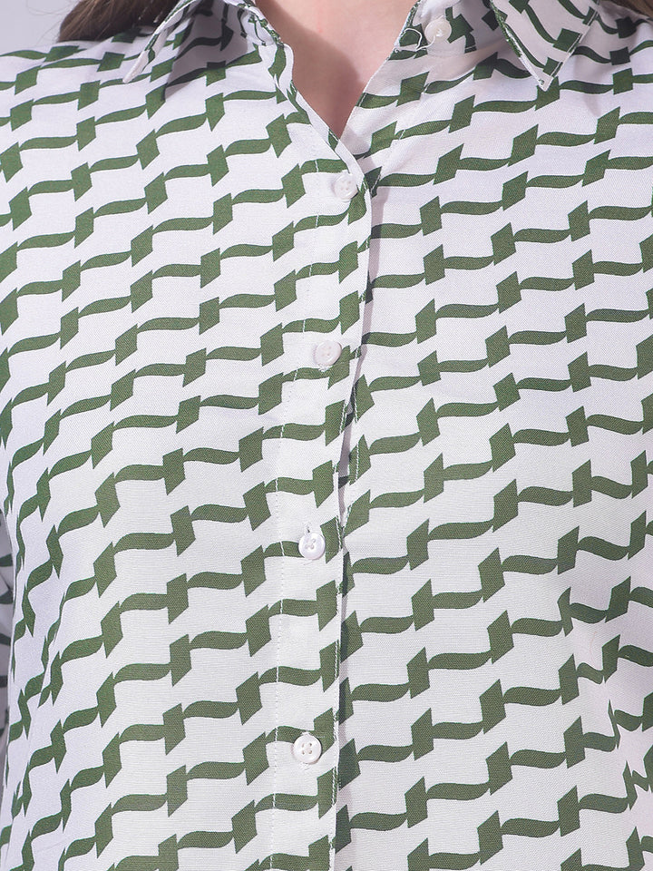 MISS FOREVER OFF WHITE PRINTED TUNIC