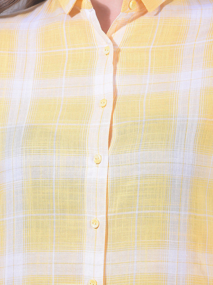 MISS FOREVER YELLOW CHECKED TUNIC
