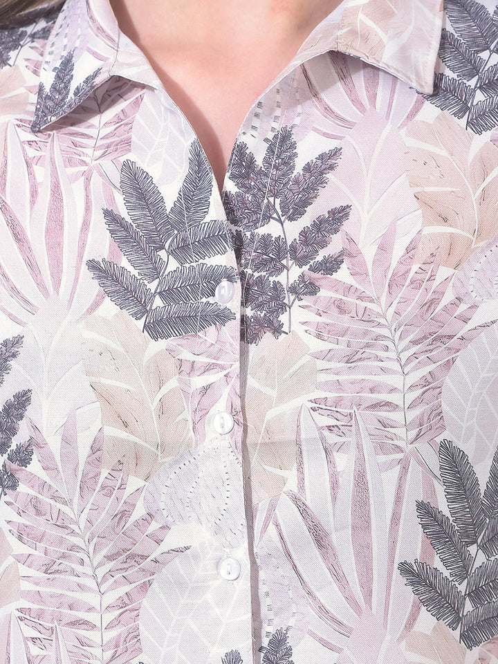 MISS FOREVER CREAM PRINTED TUNIC