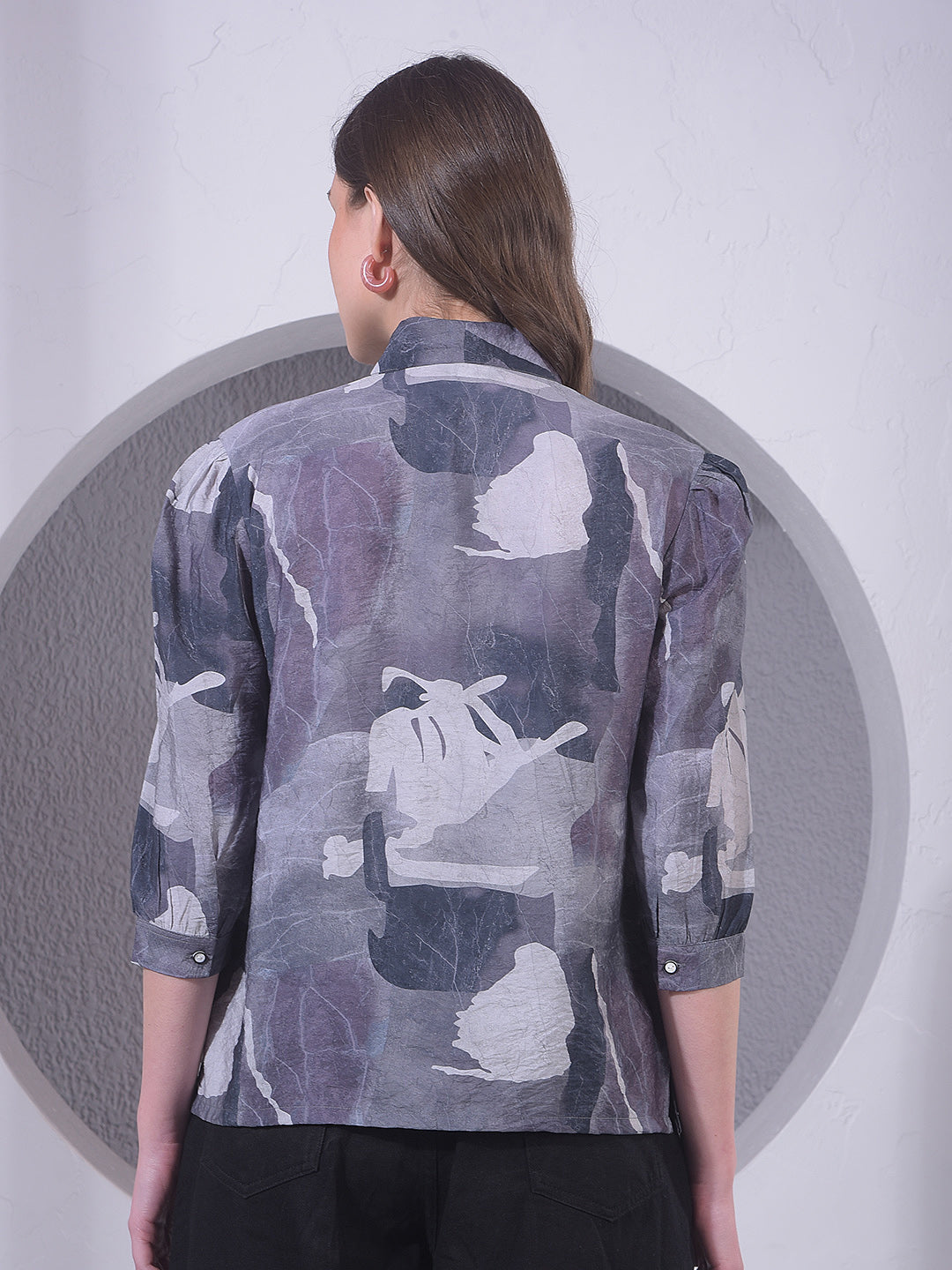 miss forever green printed tunic