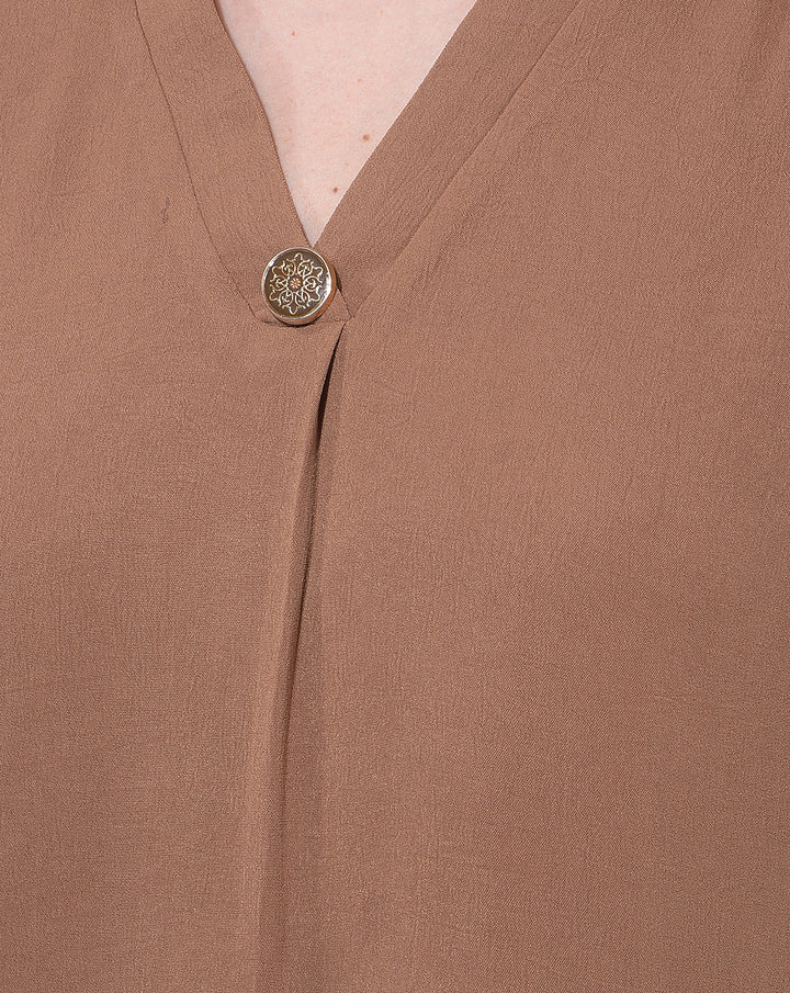 miss forever light brown solid top