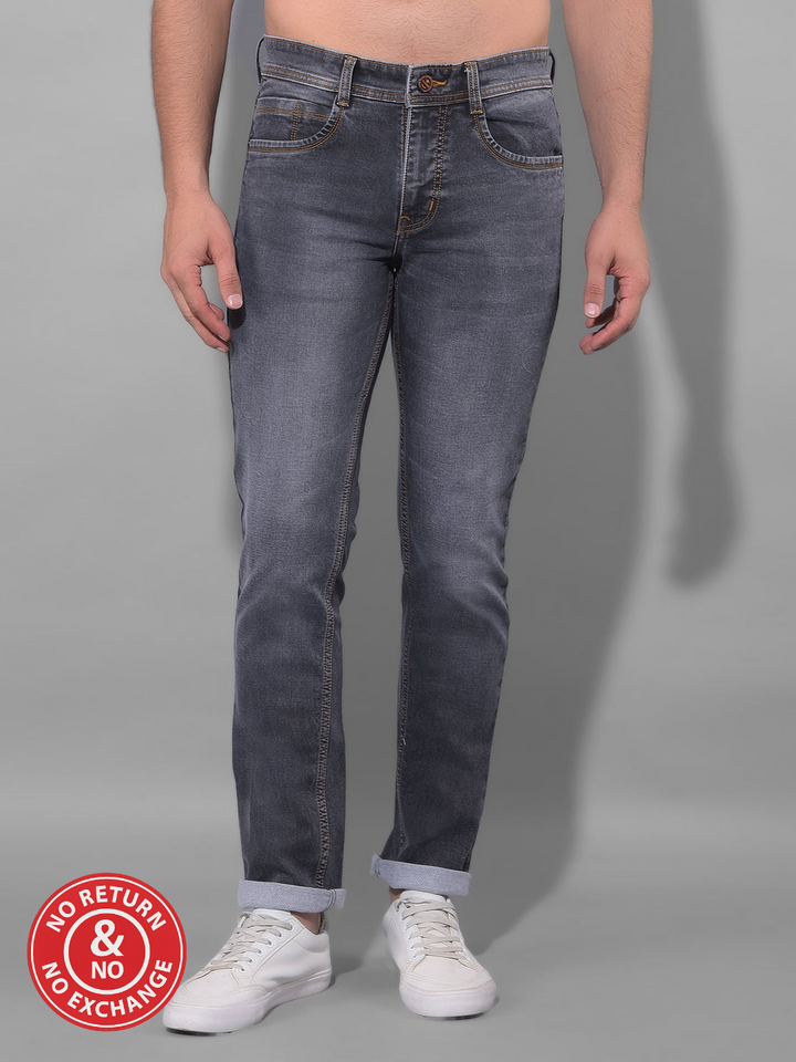 COBB Mid-Grey Narrow Fit Premium Jeans