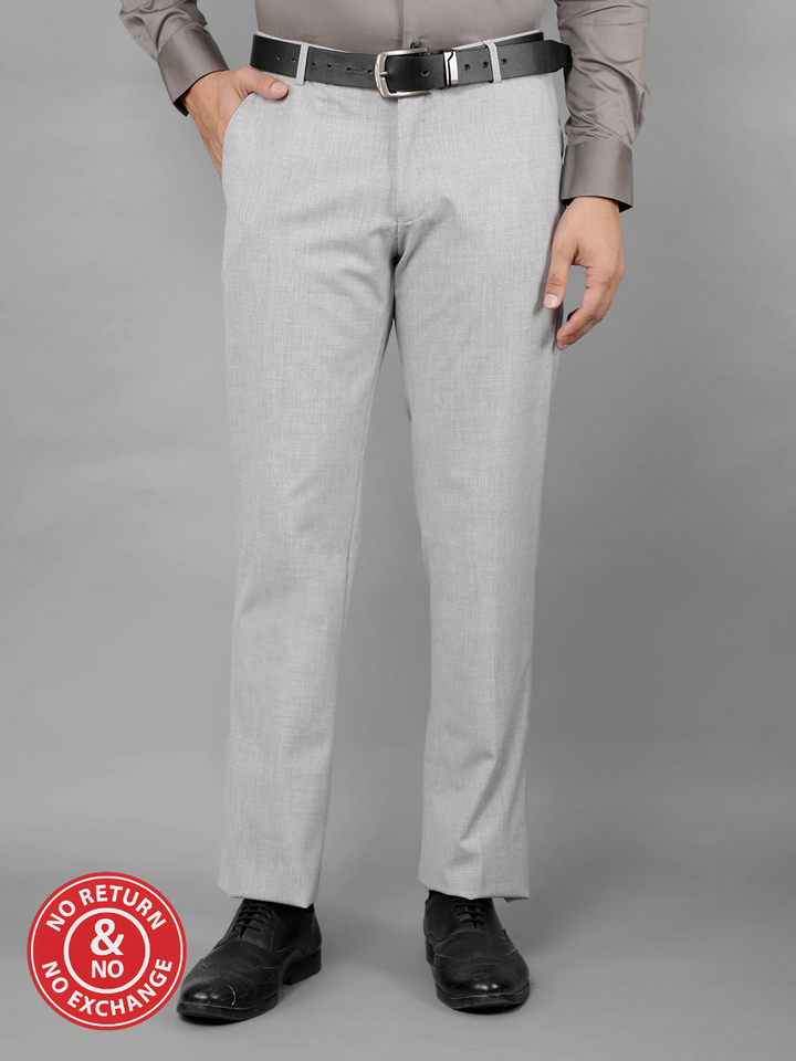 COBB MENS GREY FORMAL TROUSERS