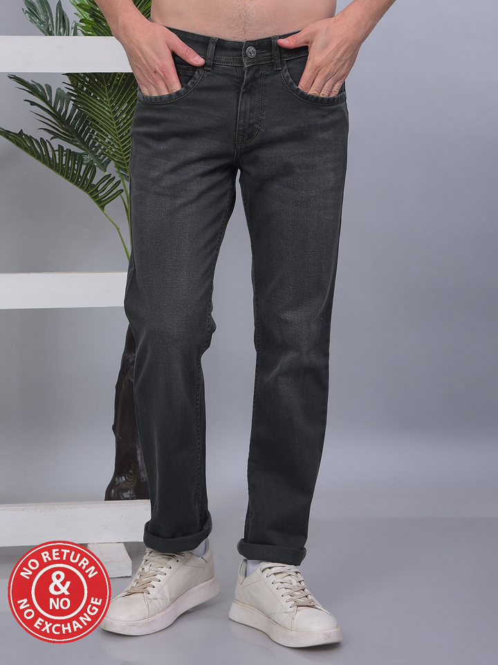 COBB DARK OLIVE STRAIGHT-FIT PREMIUM JEANS