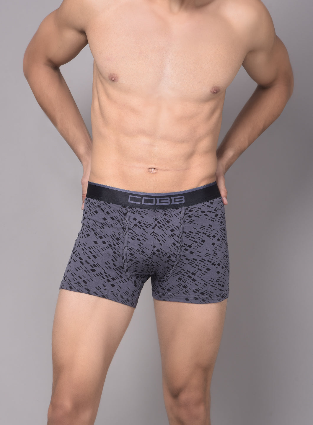 Cobb Mens Grey Printed Premium Trunk Grey