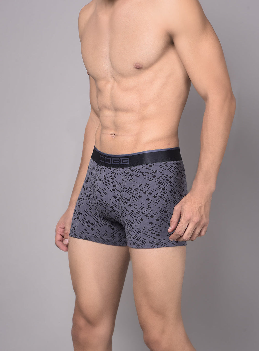 Cobb Mens Grey Printed Premium Trunk