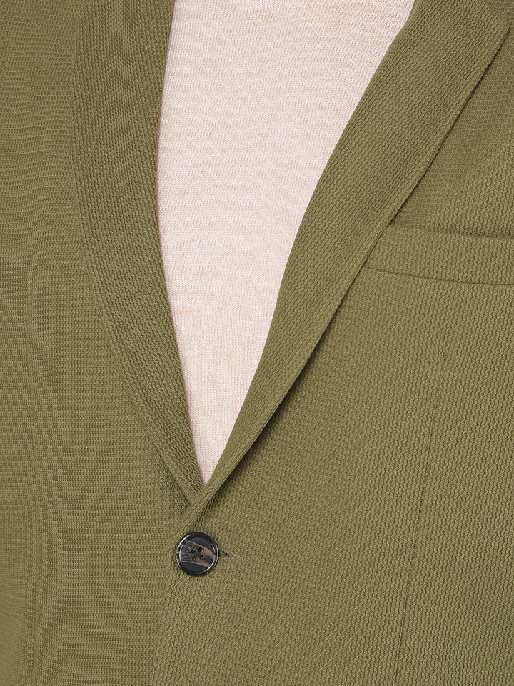 COBB SOLID OLIVE CASUAL BLAZER