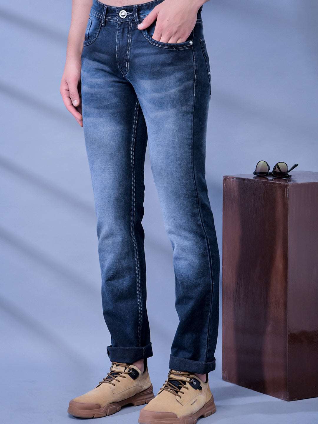 Cobb Dark Grey Straight Fit Jeans