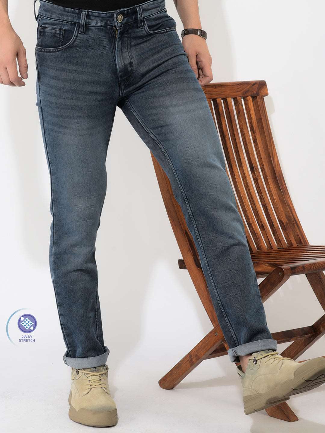 Cobb Dark Blue Narrow Fit Premium Jeans Dark Blue