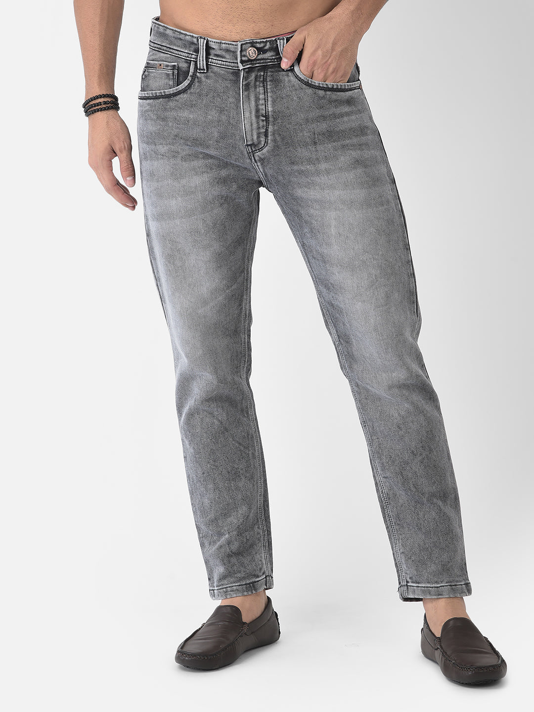 Cobb Grey Narrow Fit Jeans Grey
