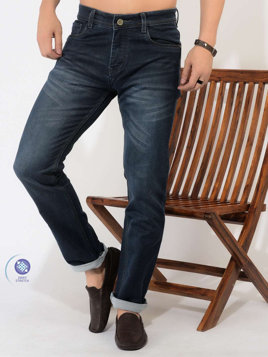 Cobb Blue Narrow Fit Premium Jeans Blue