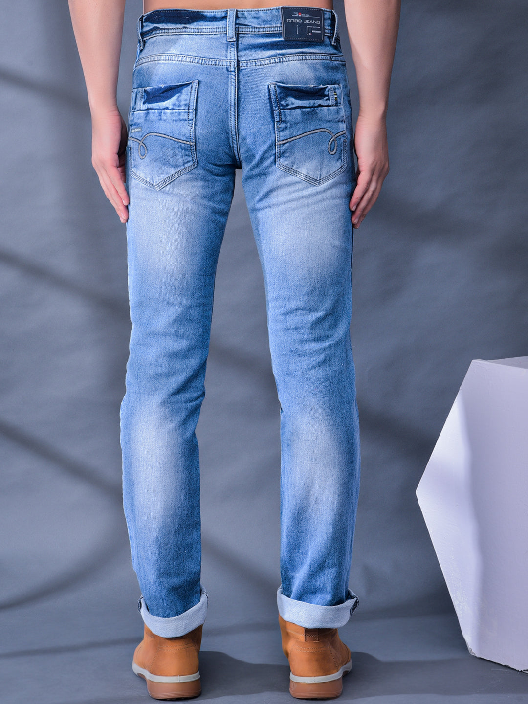 Cobb Light Blue Straight Fit Jeans