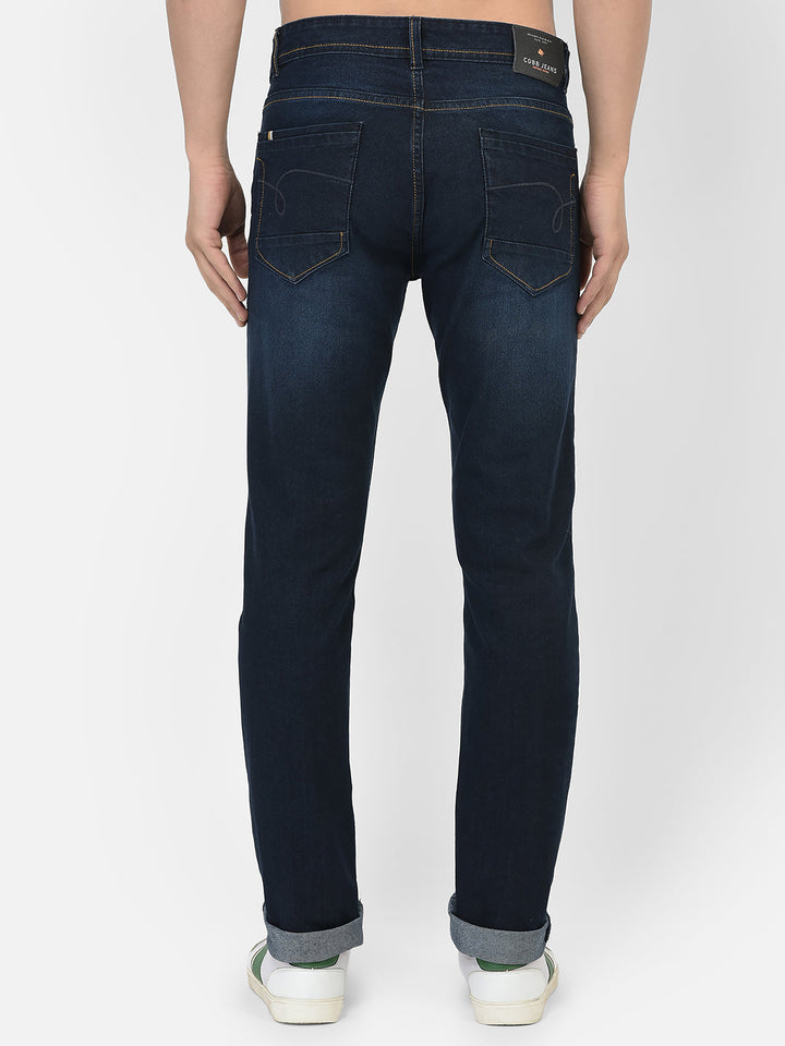 Cobb Navy Blue Narrow Fit Jeans