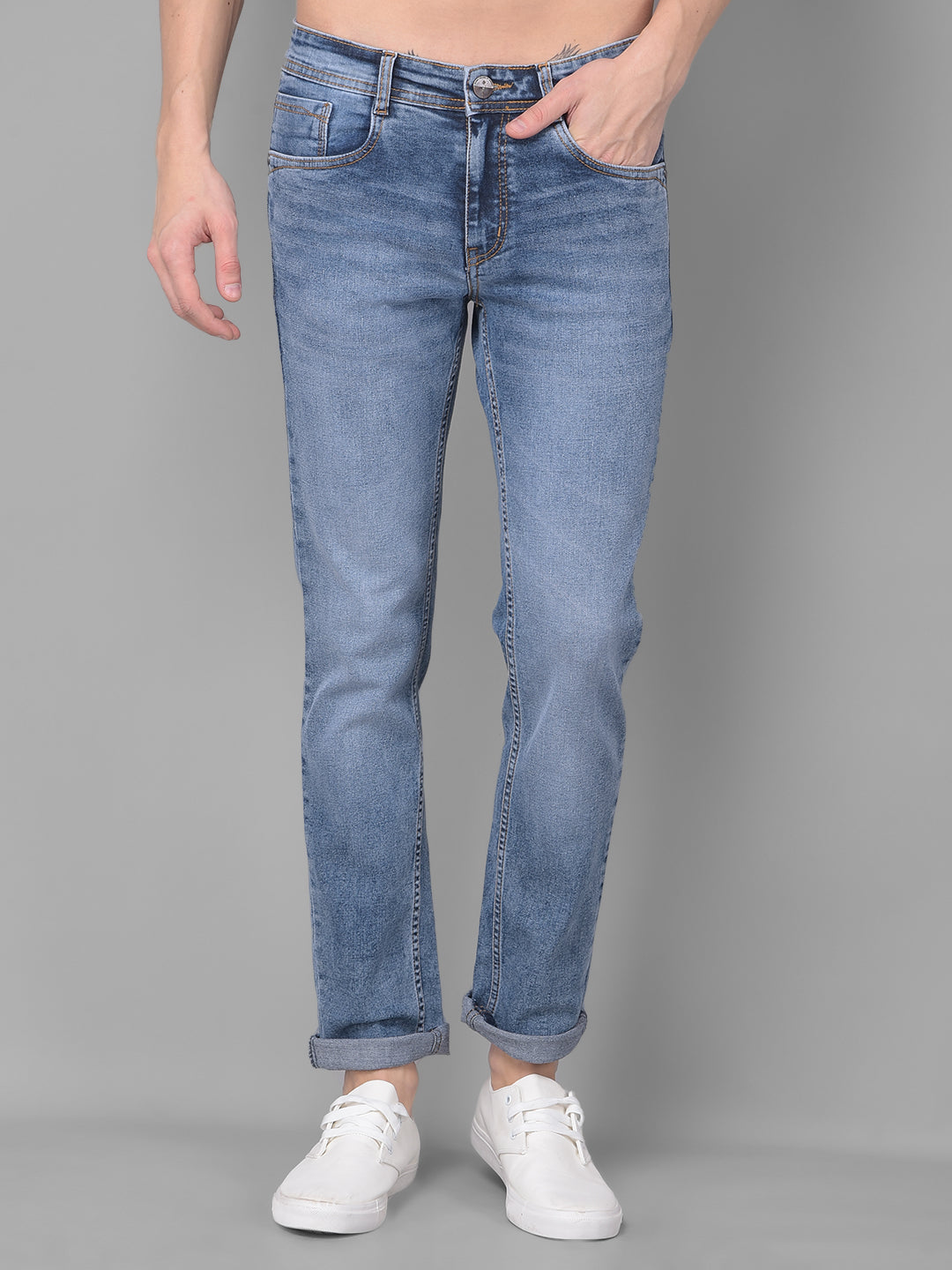 cobb blue narrow fit jeans