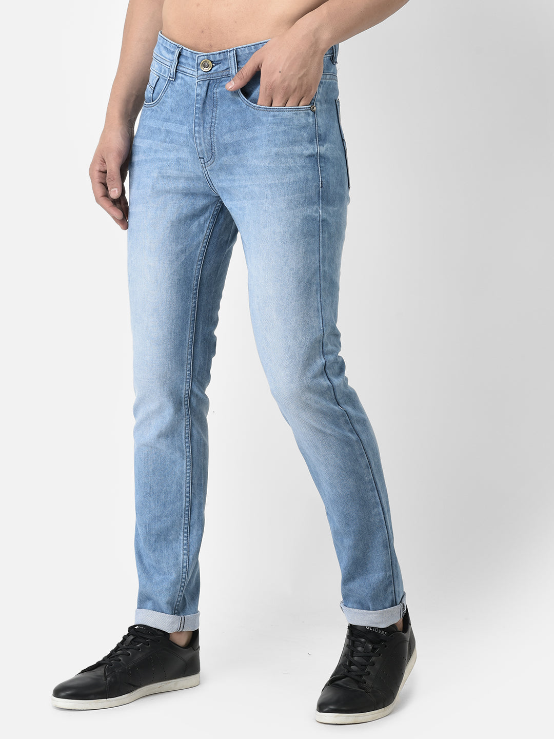 Cobb Sky Blue Narrow Fit Jeans