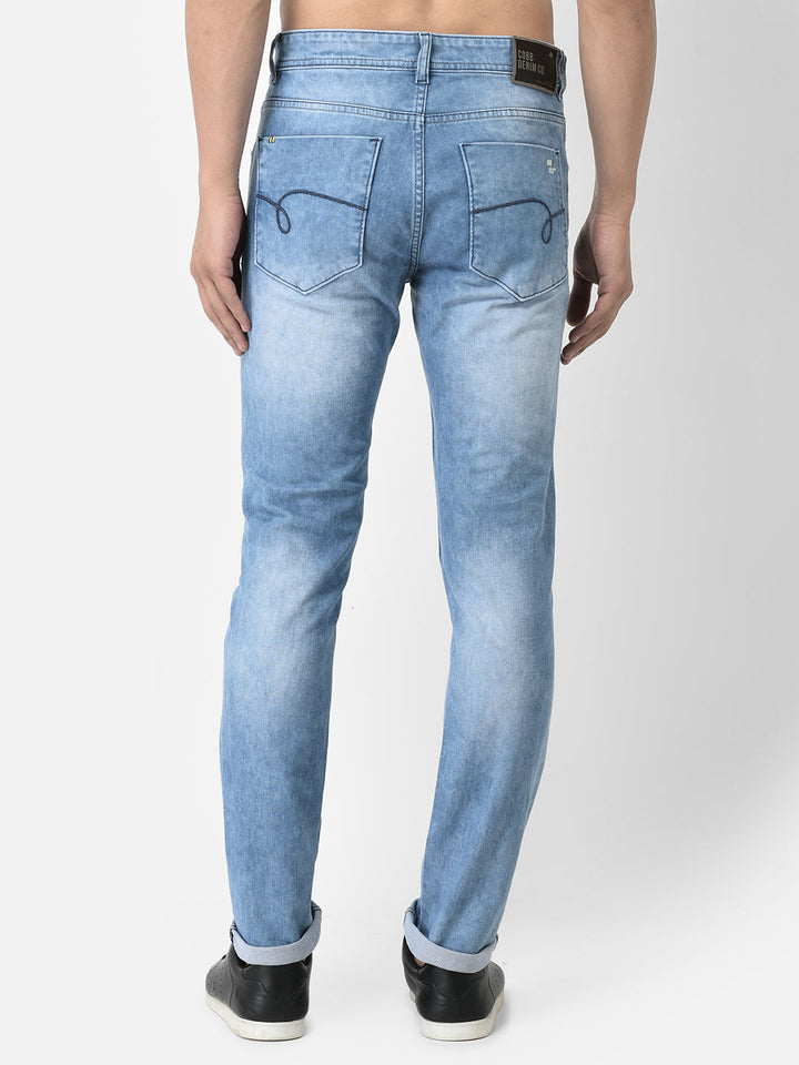 Cobb Sky Blue Narrow Fit Jeans