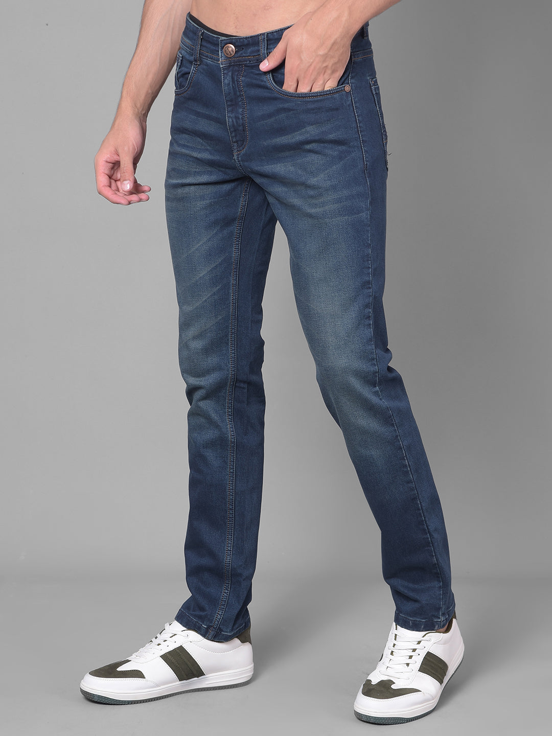 Cobb Blue Straight Fit Premium Jeans