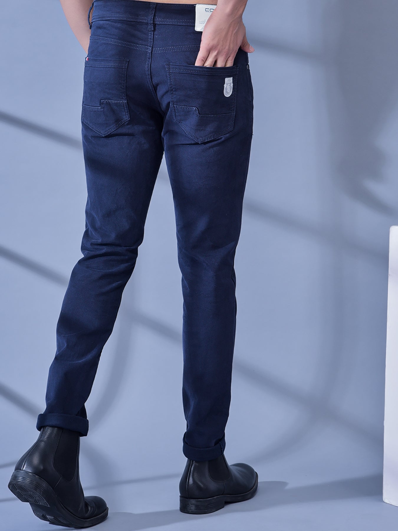 Cobb Navy Blue Ultra Fit Jeans