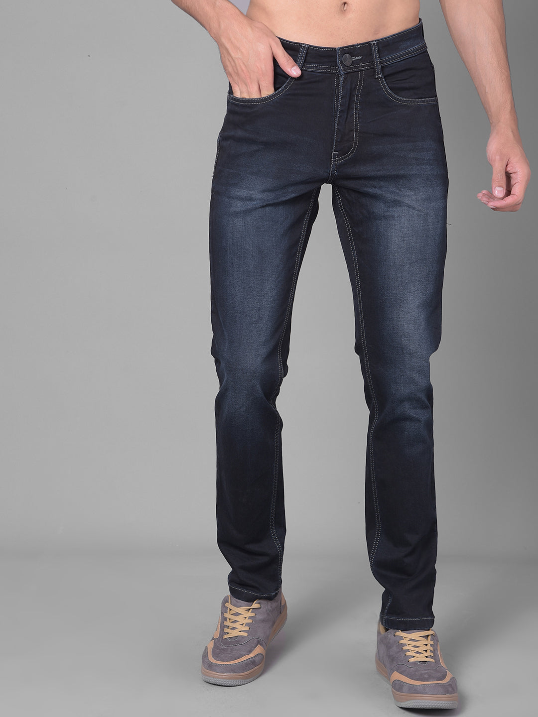 Cobb Navy Blue Narrow Fit Premium Jeans