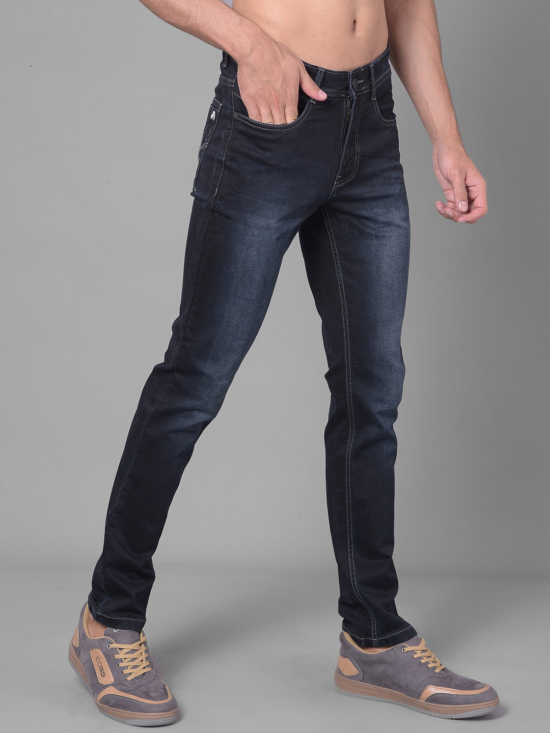 Cobb Navy Blue Narrow Fit Premium Jeans