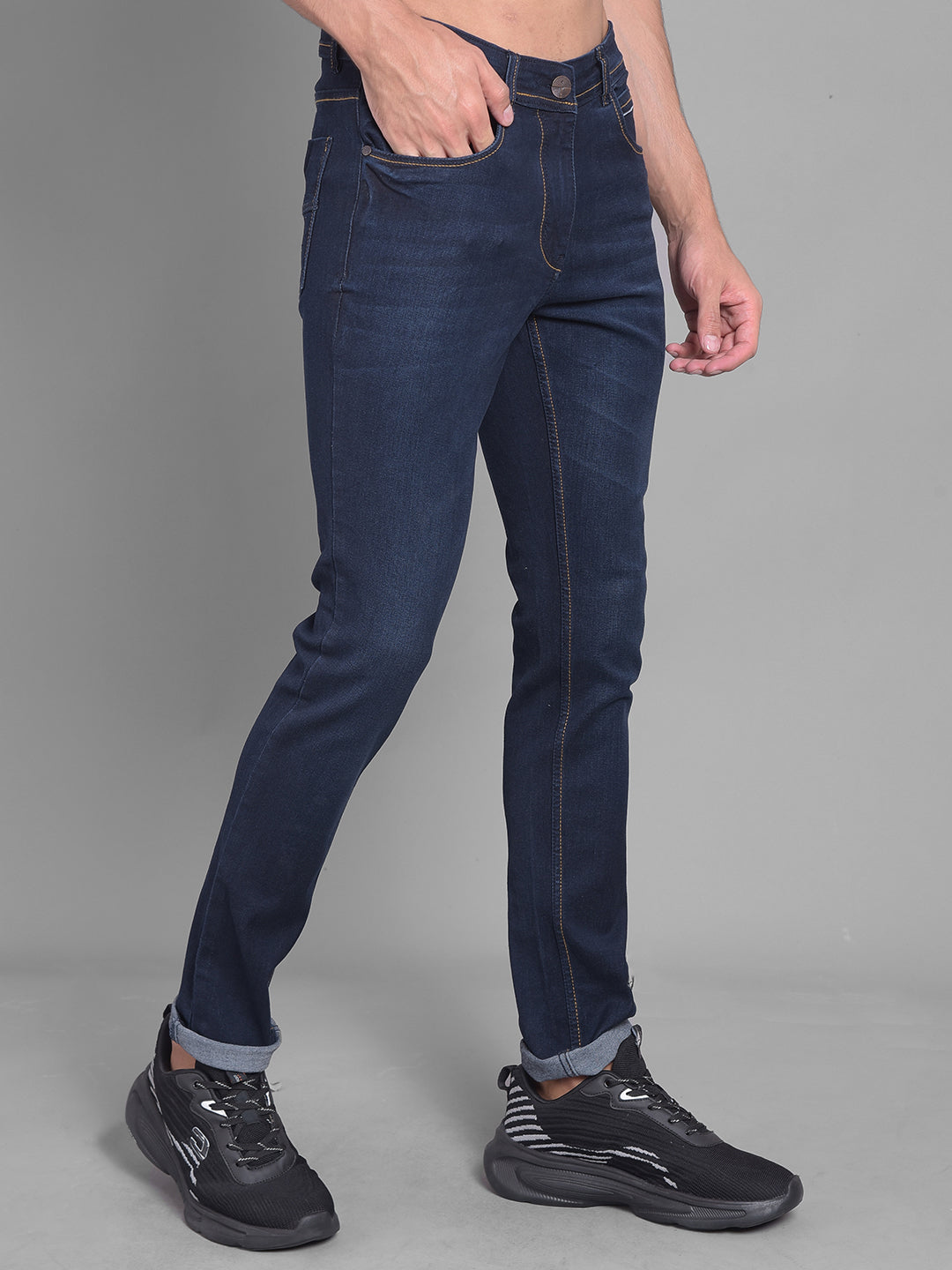 Cobb Navy Blue Ultra Fit Premium Jeans