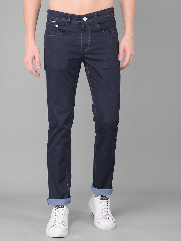 COBB NAVY BLUE NARROW FIT PREMIUM JEANS Navy Blue