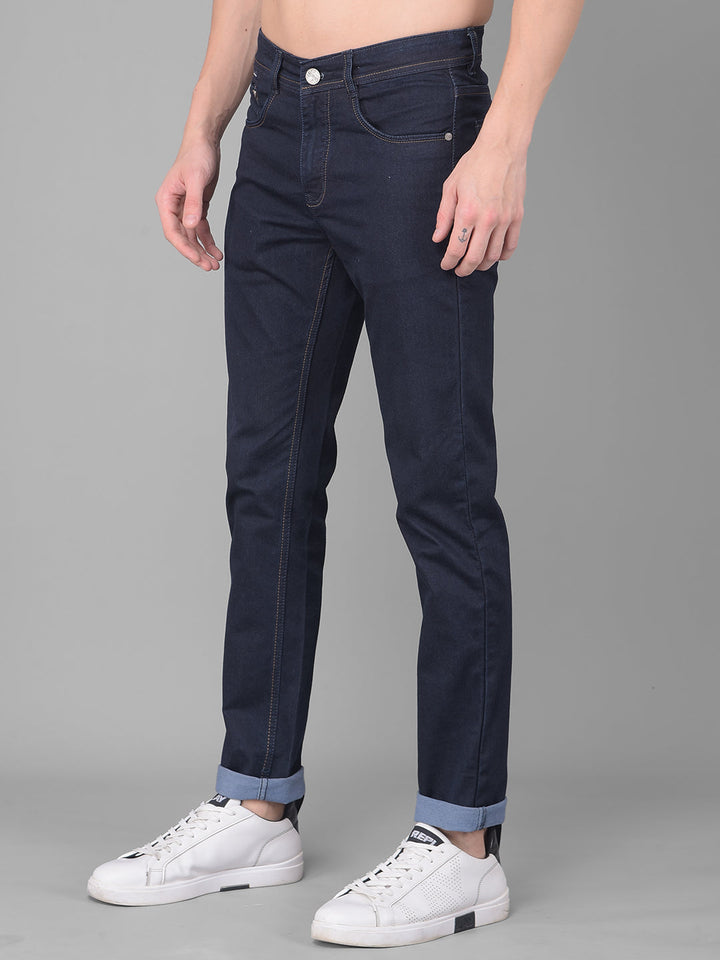 COBB NAVY BLUE NARROW FIT PREMIUM JEANS