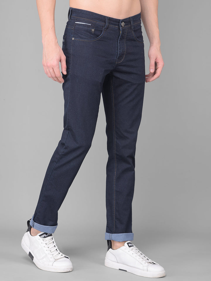 COBB NAVY BLUE NARROW FIT PREMIUM JEANS