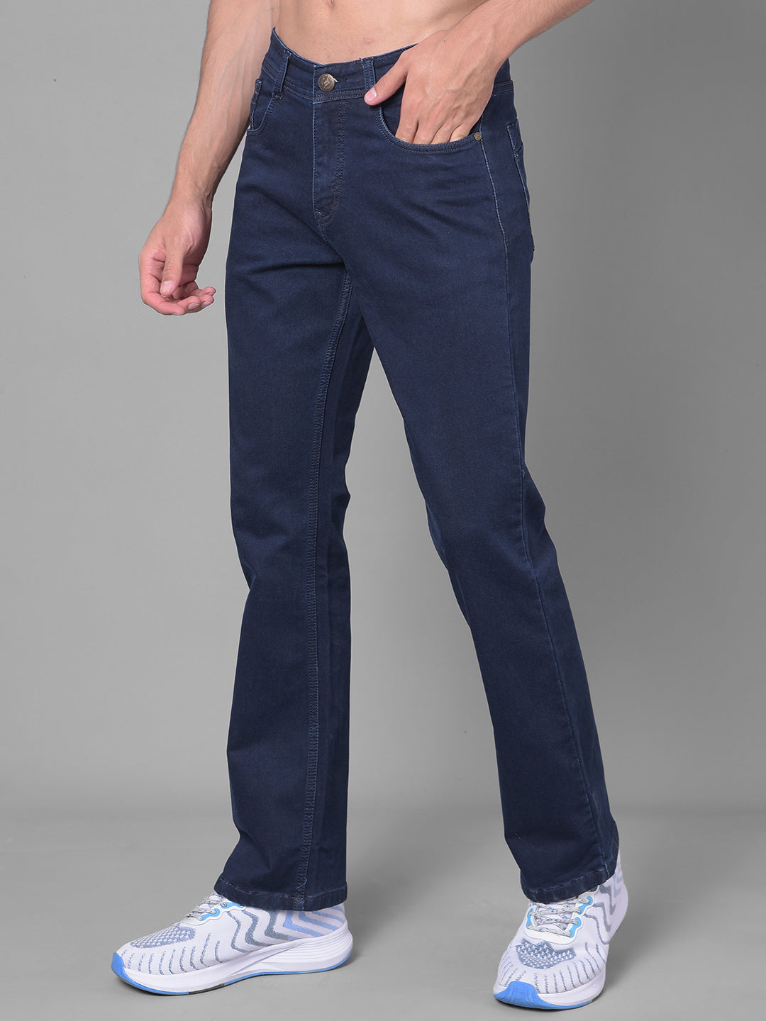 Cobb Bound Navy Blue Bootcut Premium Jeans