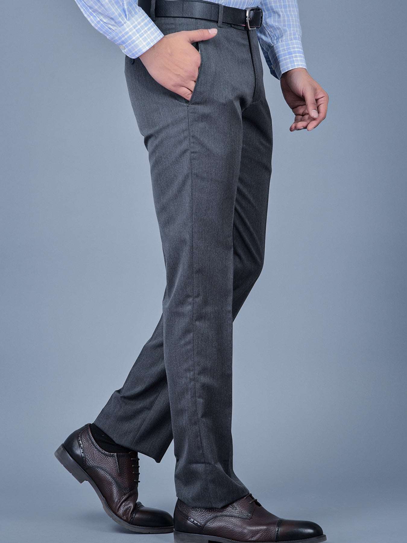 Cobb Dark Grey Ultra Fit Formal Trouser