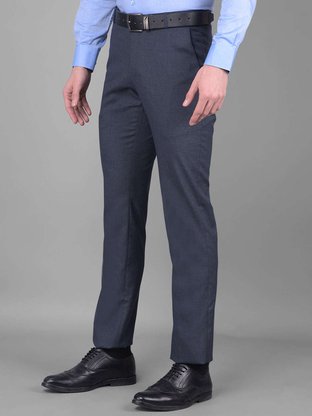 cobb navy grey ultra fit formal trouser
