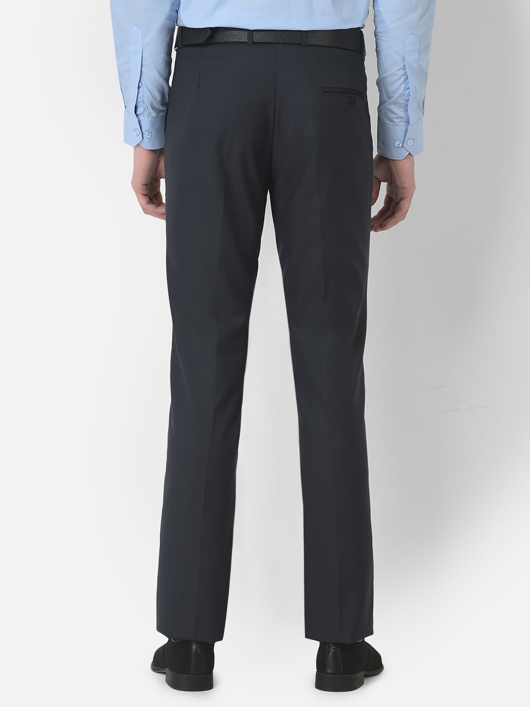 Men's Pants | Gretna Navy Tropical Wool Trousers | Haspel