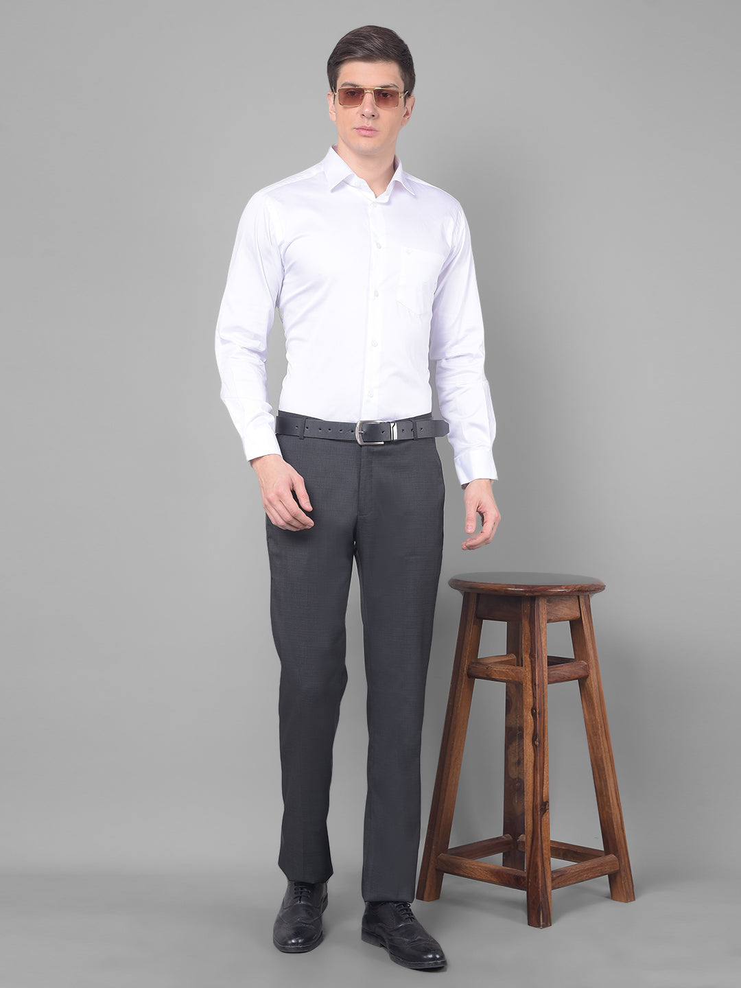 Refined Elegance Meets Unparalleled Comfort with our Cobb Dark Grey Ultra  Fit Formal Trouser