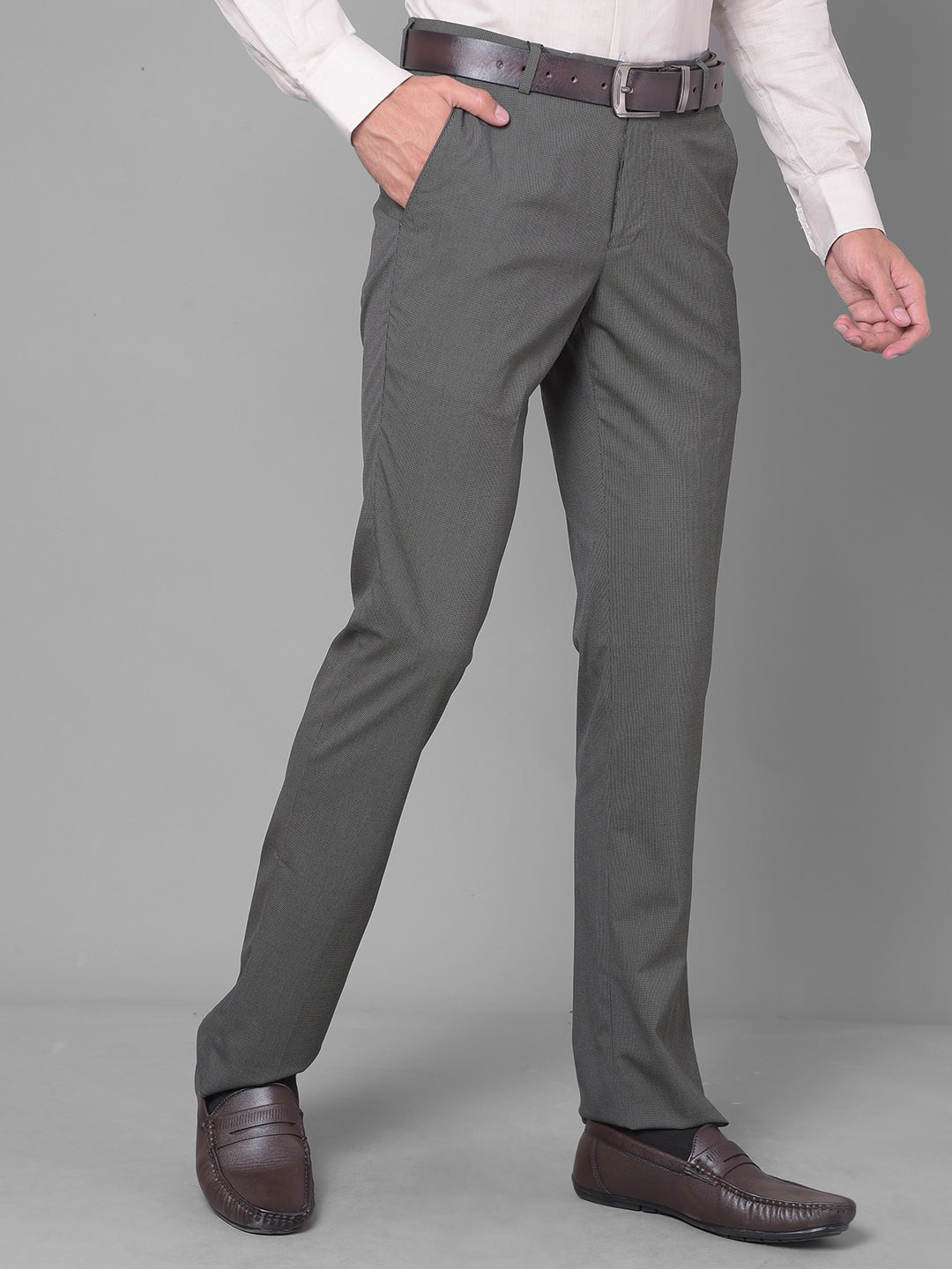 Cobb Olive Ultra Fit Formal Trouser