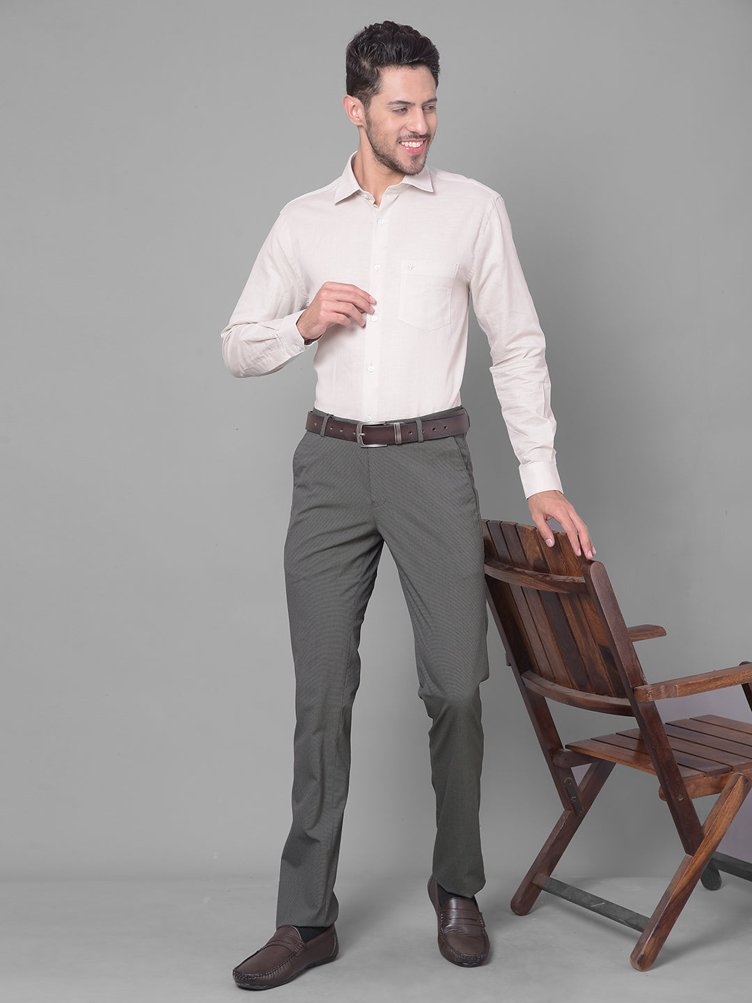 Cobb Olive Ultra Fit Formal Trouser