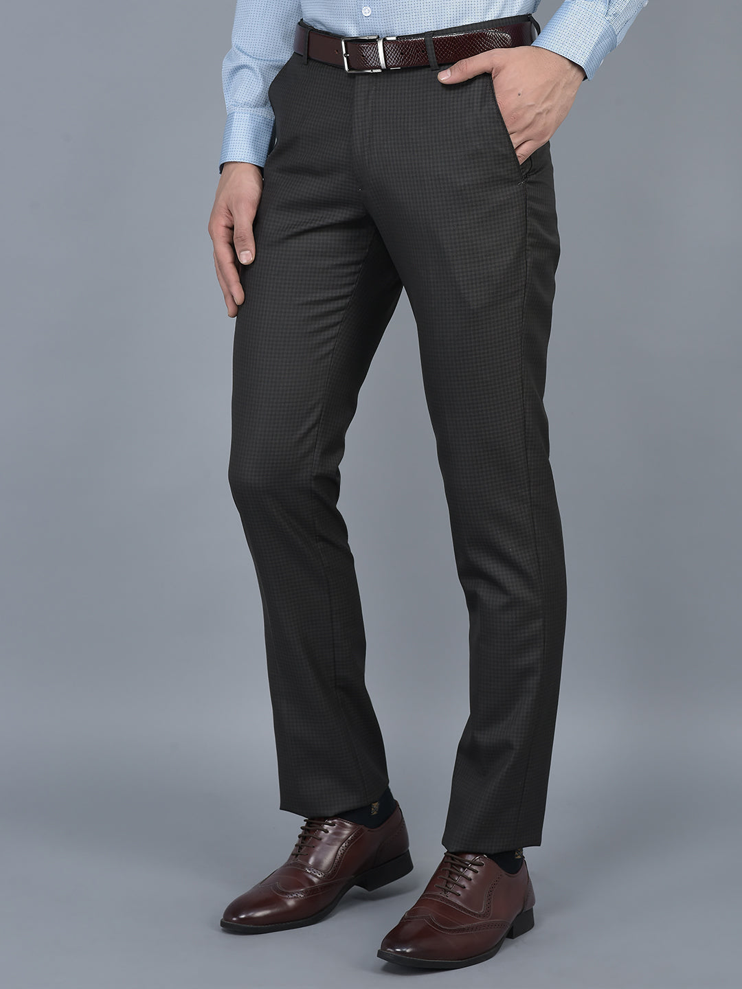 Cobb Dark Coffee Ultra Fit Formal Trouser