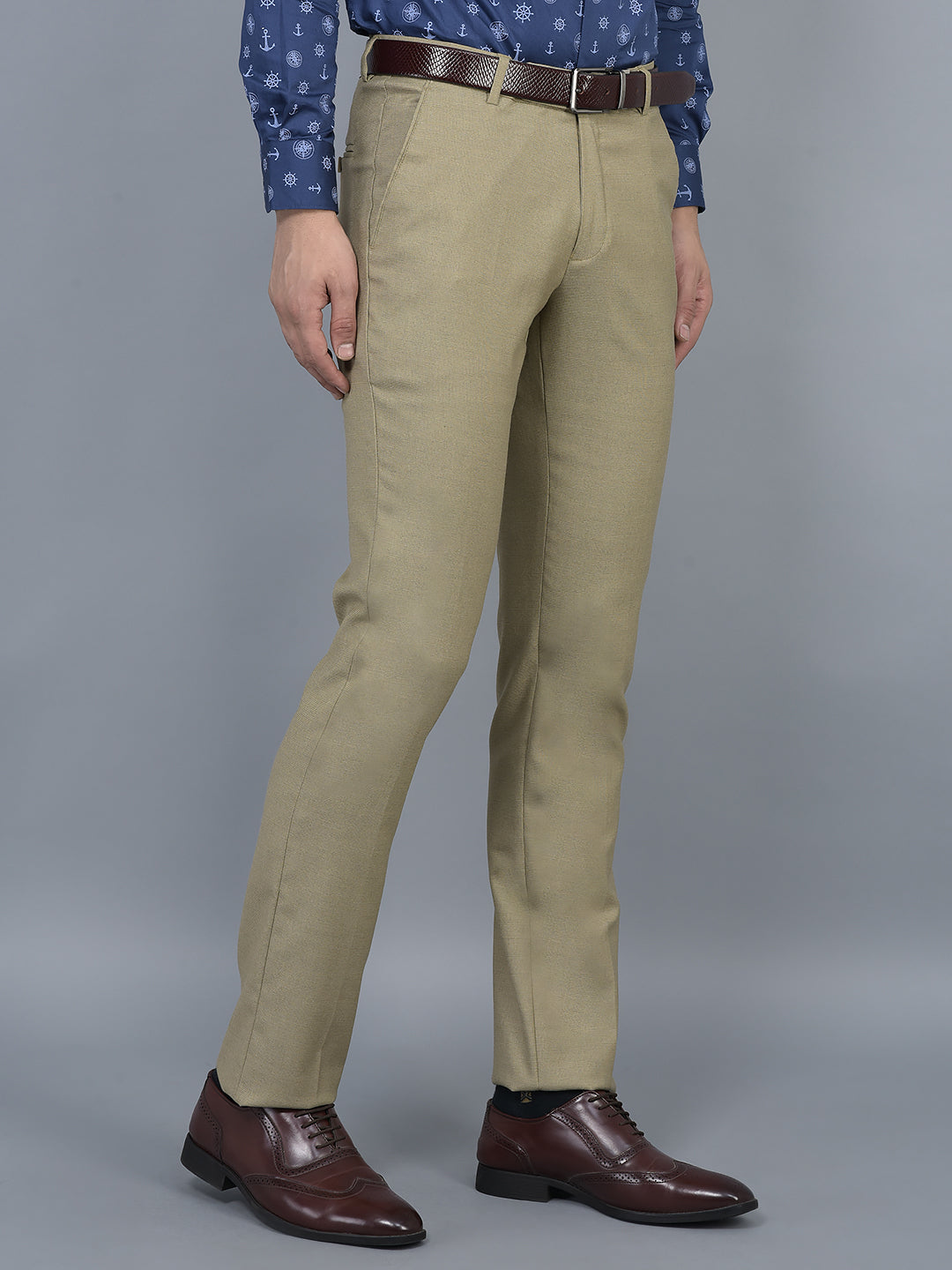 Buy Kurus Mens Beige Solid Cotton Blend Formal Trouser Online at Best  Prices in India  JioMart