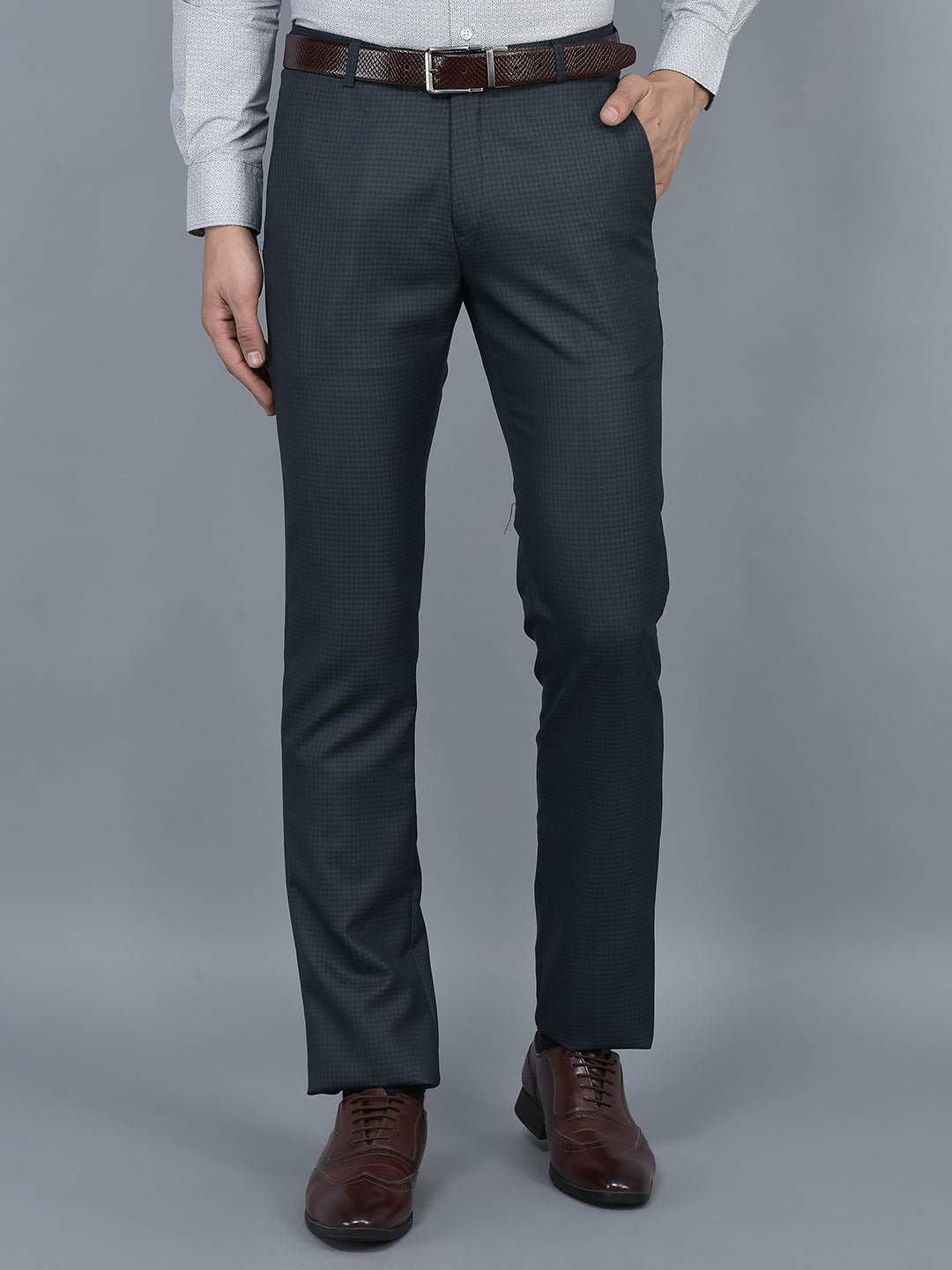 Men's Fashion Stretch Dress Pants Slim Fit Plaid Pants Business Suit Pants  Casual Golf Pants - Walmart.com