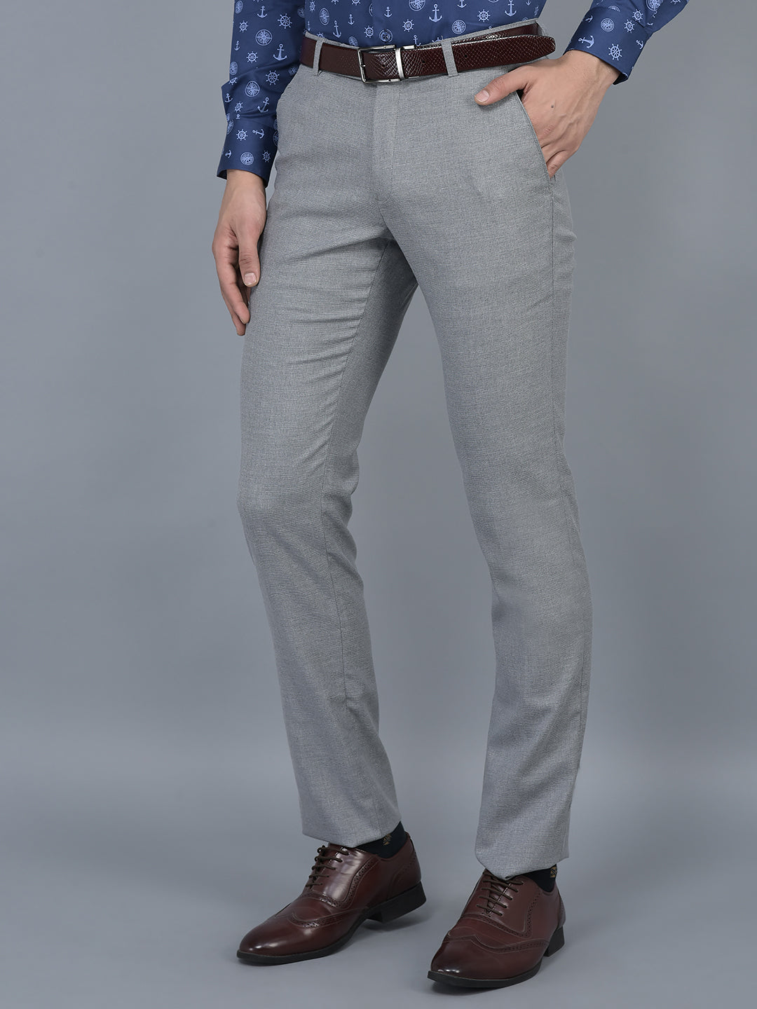 Elevate Your Style with our Cobb Grey Ultra Fit Formal Trouser