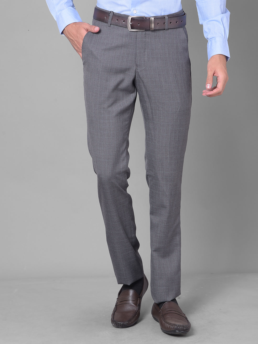 Textured Formal Trousers In Grey B91 Sommer