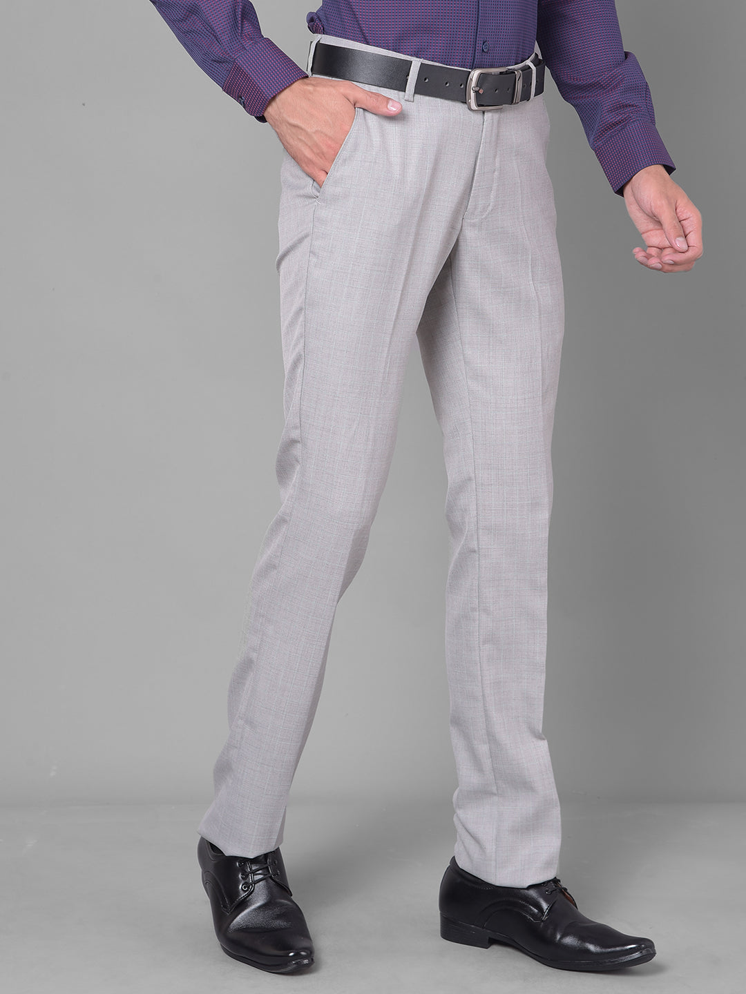 Cobb Light Grey Ultra Fit Formal Trouser