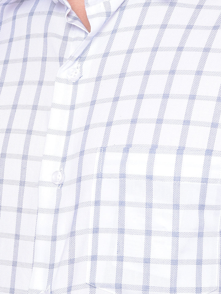 Cobb White Check Slim Fit Formal Shirt