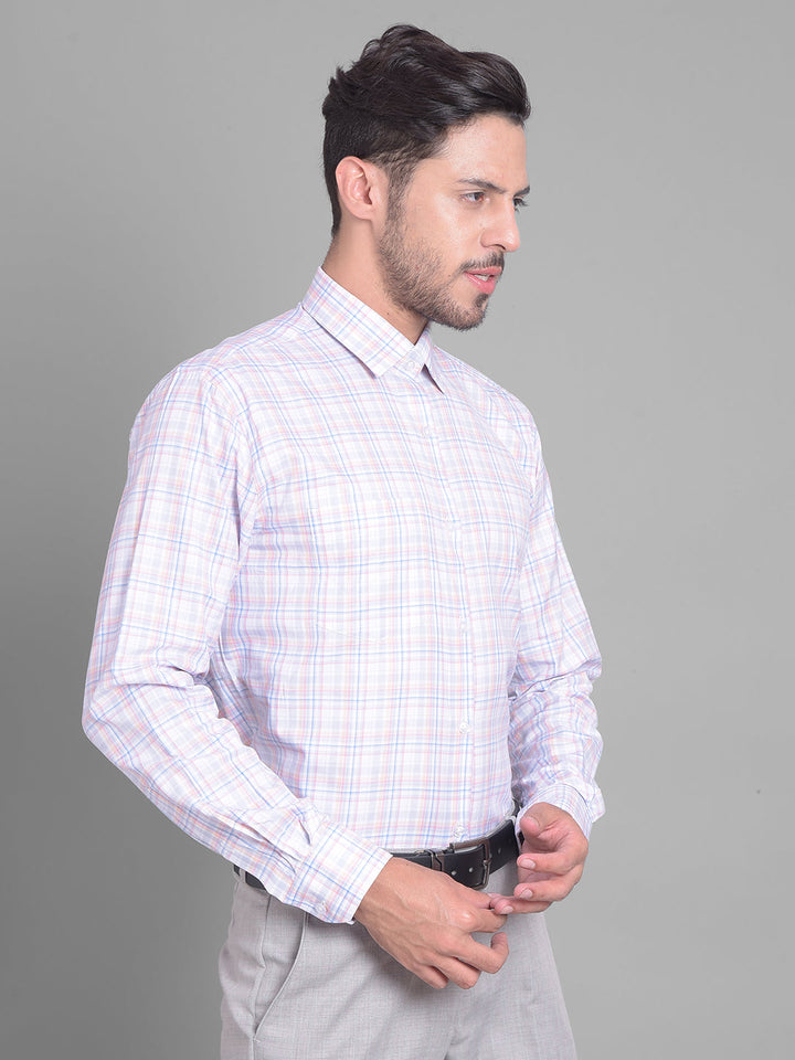 Cobb Pink Check Smart Fit Formal Shirt