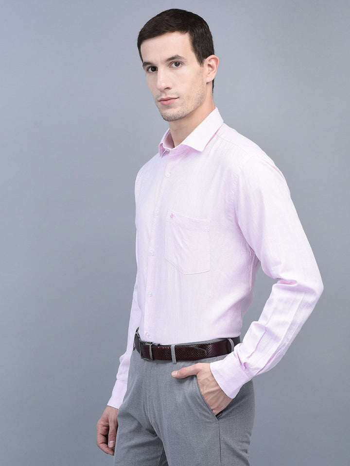 Cobb Pink Solid Smart Fit Formal Shirt