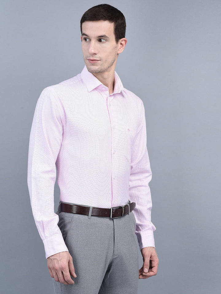 Cobb Pink Solid Smart Fit Formal Shirt