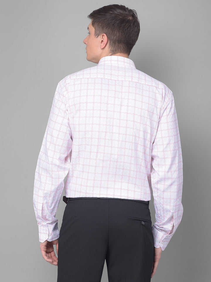 cobb red check smart fit formal shirt