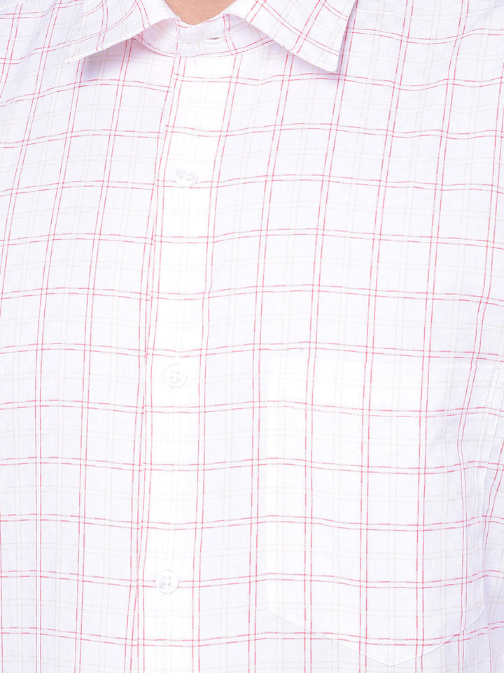 COBB RED CHECK SMART FIT FORMAL SHIRT